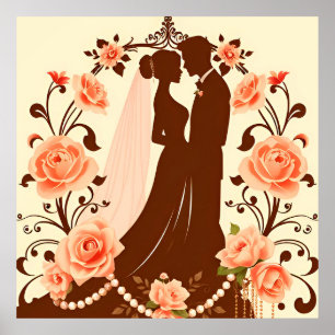 Romantic Silhouette of a Couple Poster