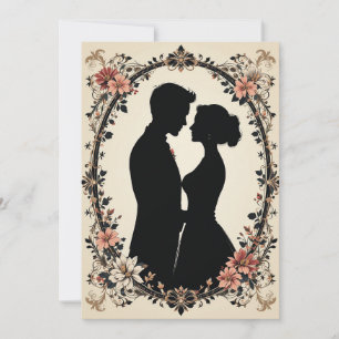 Romantic Silhouette of Couple Invitation