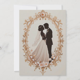 Romantic Silhouette of Couple Invitation