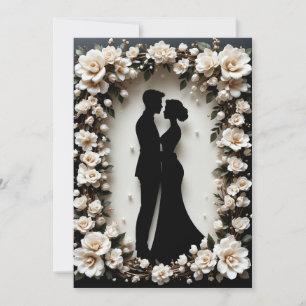 Romantic Silhouette of Couple Invitation
