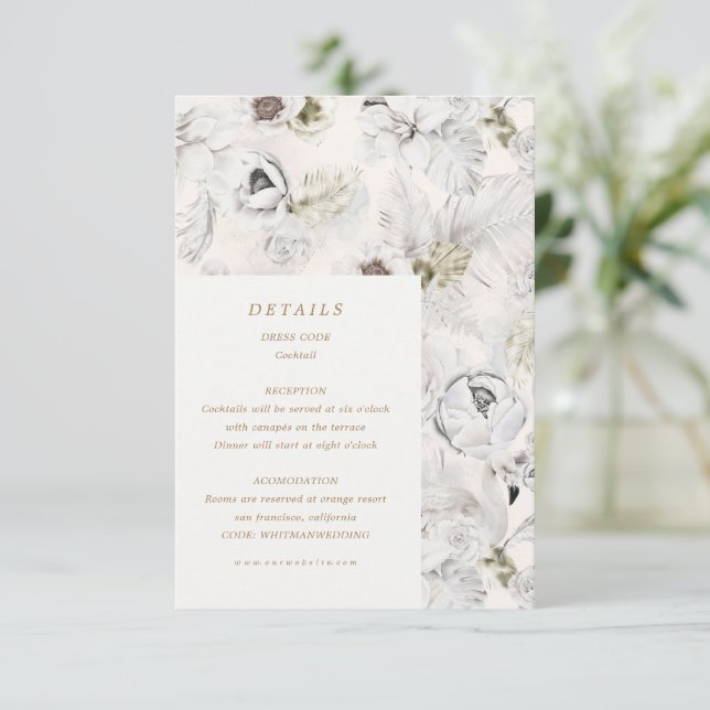 romantic silver floral wedding details enclosure c (Standing Front)
