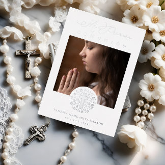 Romantic Silver Floral Wreath Photo