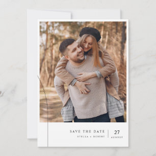 Romantic Simple Typography Photo Wedding Invitation