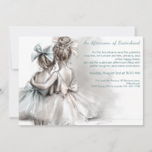 Romantic Sister Day Tea Afternoon Invitation