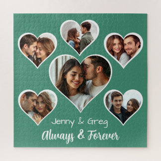 Romantic Six Photo Template Jigsaw Puzzle