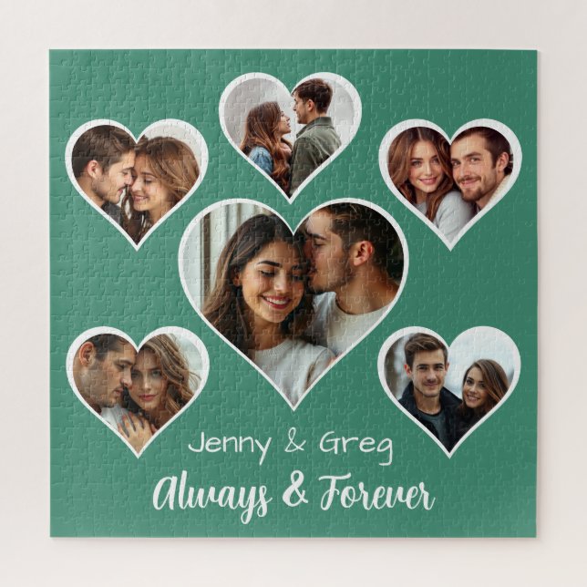 Romantic Six Photo Template  Jigsaw Puzzle (Vertical)