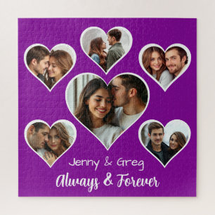 Romantic Six Photo Template Jigsaw Puzzle