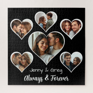 Romantic Six Photo Template Jigsaw Puzzle