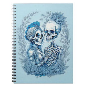Romantic Skeleton Couple Notebook