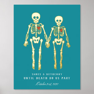 Romantic Skeletons Foil Prints