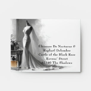 Romantic Sketch Wedding Envelope Vintage Perfume