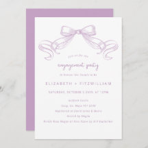 Romantic Sketched Bow | Lilac Engagement Party