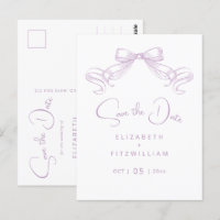 Romantic Sketched Bow | Lilac Save The Date