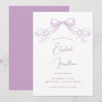 Romantic Sketched Bow | Lilac Tie The Knot 