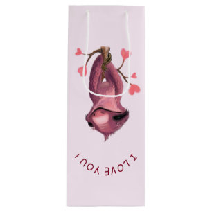 Romantic Sloth Wine Gift Bag - I Love You