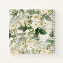 Romantic Smooth White Flowers and Green Leaves