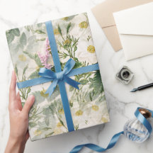 Romantic Smooth White Flowers and Green Leaves