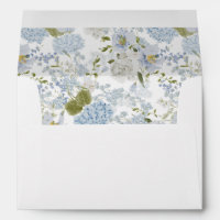 Romantic Soft Blue Floral Pattern Wedding