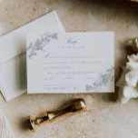 Romantic Soft Blue Vintage Floral Wedding RSVP Card<br><div class="desc">Elegant romantic wedding RSVP card,  adorned with a stunning soft blue watercolor floral design and classic calligraphy.</div>