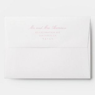 Romantic Soft Blush Wedding Envelope