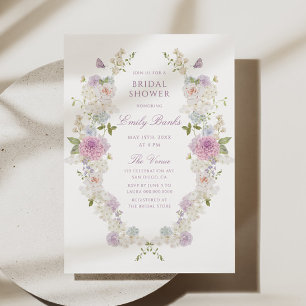 Romantic Soft Pastel Floral Bridal Shower Invitation