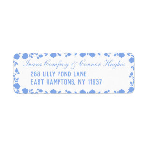 Romantic Soft Pretty Floral Border Return Address