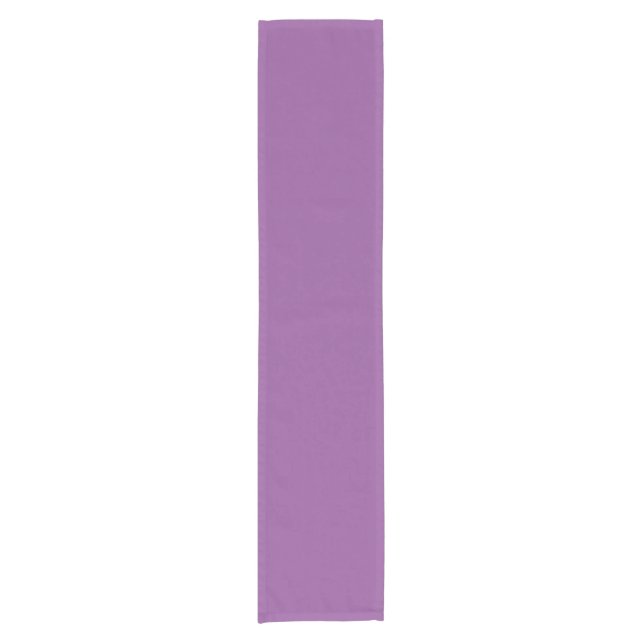 Romantic solid lila spring decor short table runner (Front)