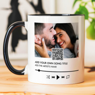 Romantic Song Title & Artist Music Player Mug