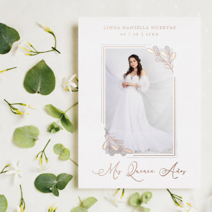 Romantic Spanish Real Rose Gold Branches Frame