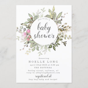 Romantic Spring Baby Shower Invitation