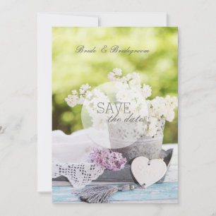 Romantic Spring Flower Floral Lilac SAVE the Date