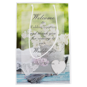 Romantic Spring Flower Floral Lilac Wedding Medium Gift Bag