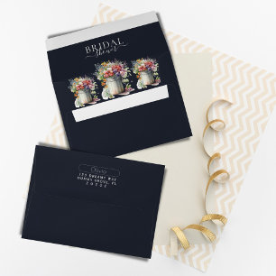 Romantic Spring Flowers Vase Bridal Shower Envelope
