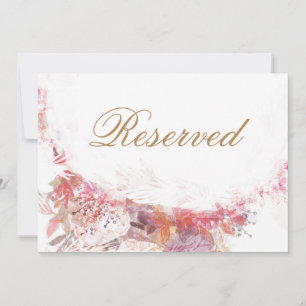 Romantic Spring Pink Flower Wedding Reserved Sign