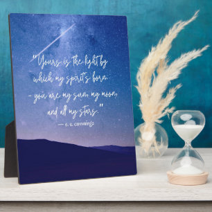 Romantic Stars Cummings Quote Tabletop  Plaque