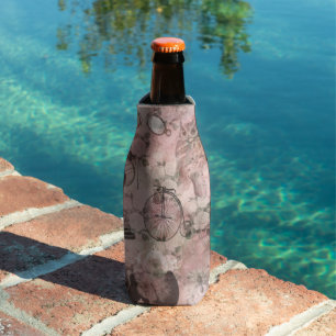 Romantic Steampunk Antique Vintage Ephemera Bottle Cooler