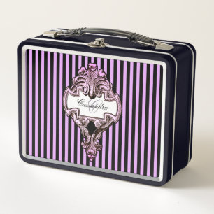Romantic Steampunk Goth Personalized Metal Lunch Box