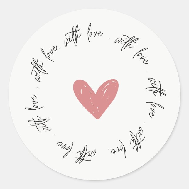 Romantic Sticker with a Love Message (Front)