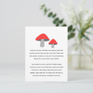 Romantic Story of Arif and Maya Mushroom Note Card