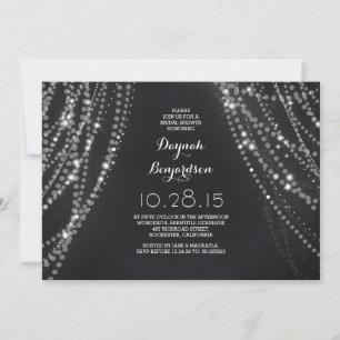 Romantic String Lights Bridal Shower Invitation