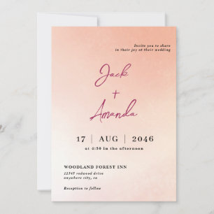 Romantic stunning Watercolor wedding invitations