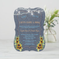 Romantic Sunflowers Denim String Lights I DO BBQ