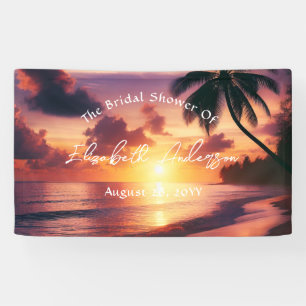 Romantic Sunset Beach Wedding Banner