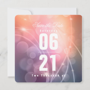 Romantic Sunset Colour Modern Bokeh Wedding