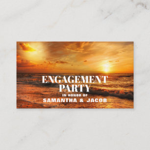 Romantic Sunset, Engagement Party Ticket Invite