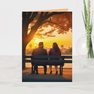 Romantic Sunset Holiday Card