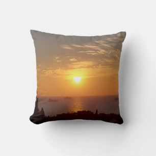 Romantic Sunset Nature Photography Cushion