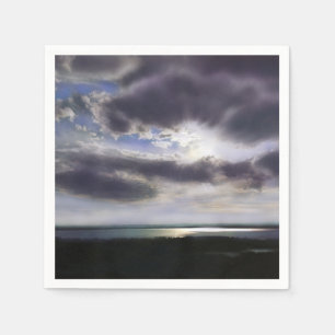 Romantic Sunset over the Lake Napkin