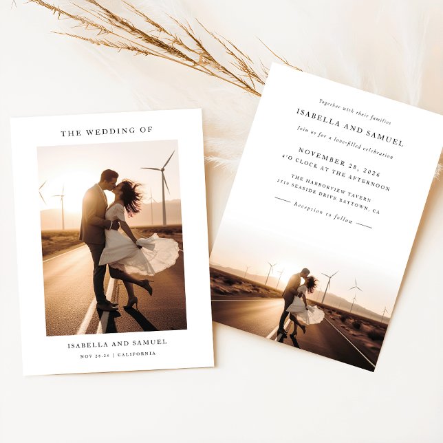 Romantic Sunset Photo Wedding Invitation (Creator Uploaded)