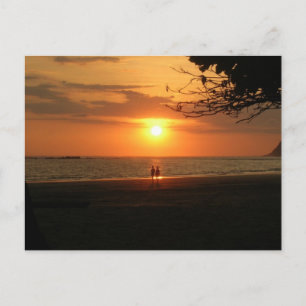 romantic sunset postcard